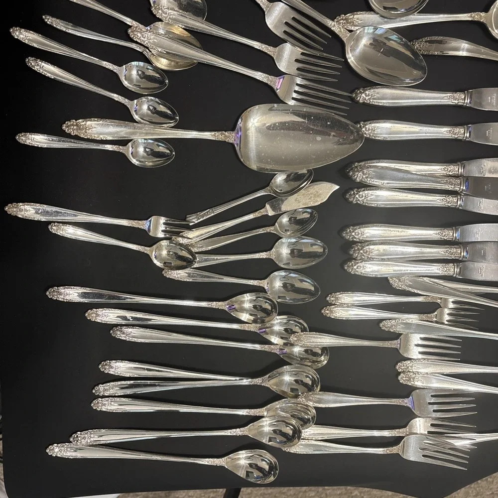 Vintage Japan Eldan ELD15 Prelude 66 Pc Silverplate Flatware Set Service for 8
